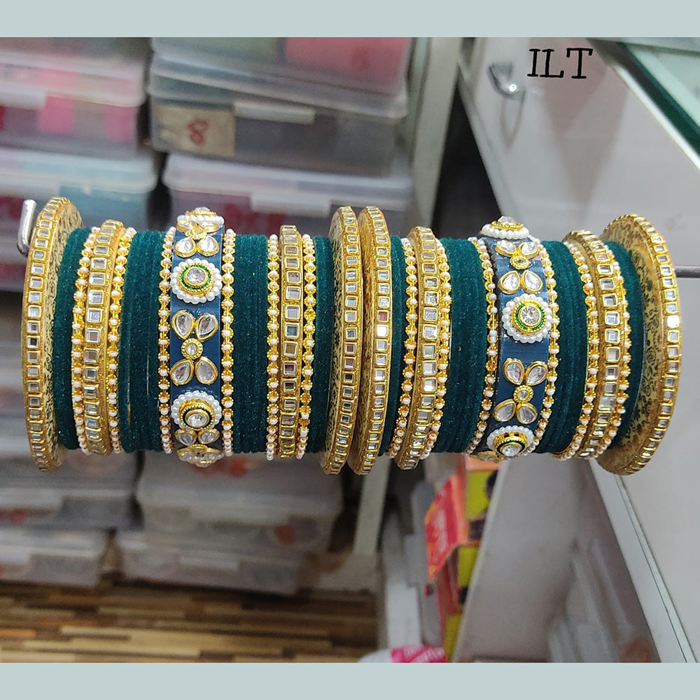 FS Collection Velvet Bangles Set