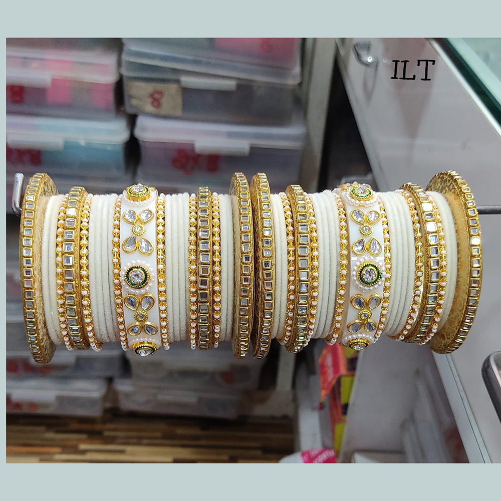 FS Collection Velvet Bangles Set