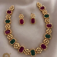 FS Collection Gold Plated Necklace Set