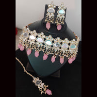 FS Collection Kundan & Beads Choker Necklace Set