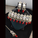 FS Collection Kundan & Beads Choker Necklace Set