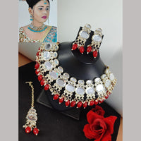 FS Collection Kundan & Beads Necklace Set