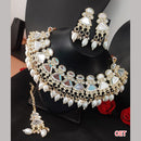 FS Collection Kundan & Beads Necklace Set