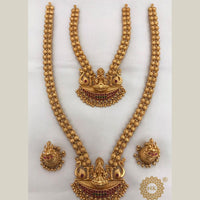 FS Collection Gold Plated Temple Double Necklace Set