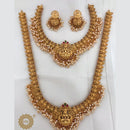 FS Collection Gold Plated Temple Double Necklace Set