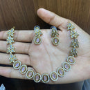 FS Collection AD & Kundan Necklace Set