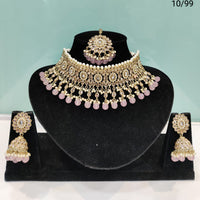 FS Collection Kundan & Beads Choker Necklace Set