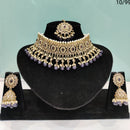 FS Collection Kundan & Beads Choker Necklace Set
