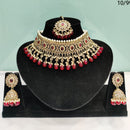FS Collection Kundan & Beads Choker Necklace Set
