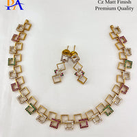 FS Collection Matte Finish AD Necklace Set
