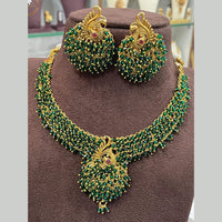 FS Collection Gold Plated Peacock Necklace Set