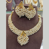 FS Collection Gold Plated Peacock Necklace Set