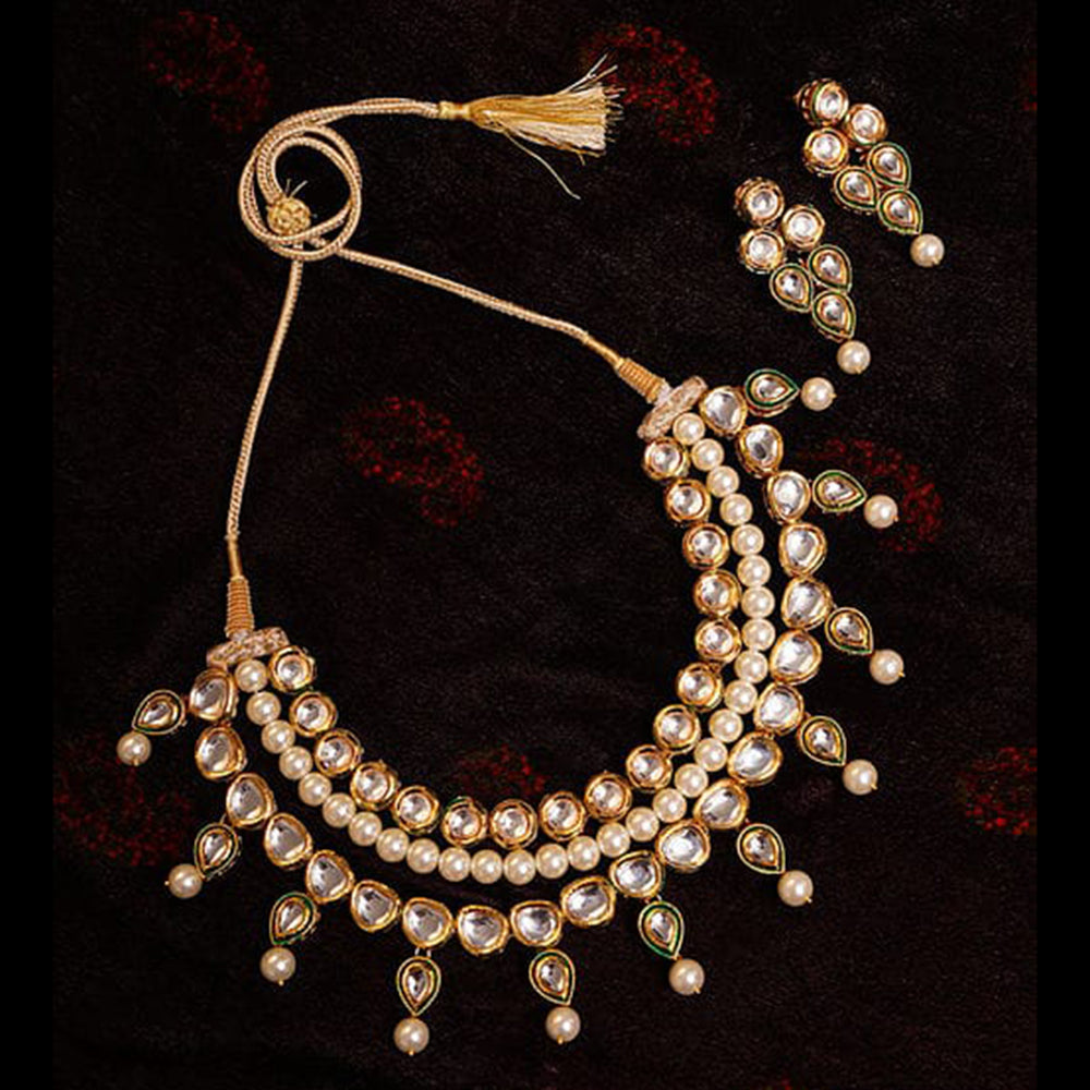 FS Collection Kundan Necklace Set