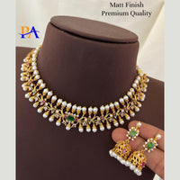 FS Collection Matte Finish AD Stone Necklace Set