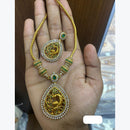 FS Collection Gold Plated  AD Stone Necklace Set