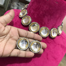 FS Collection Kundan Choker Necklace Set