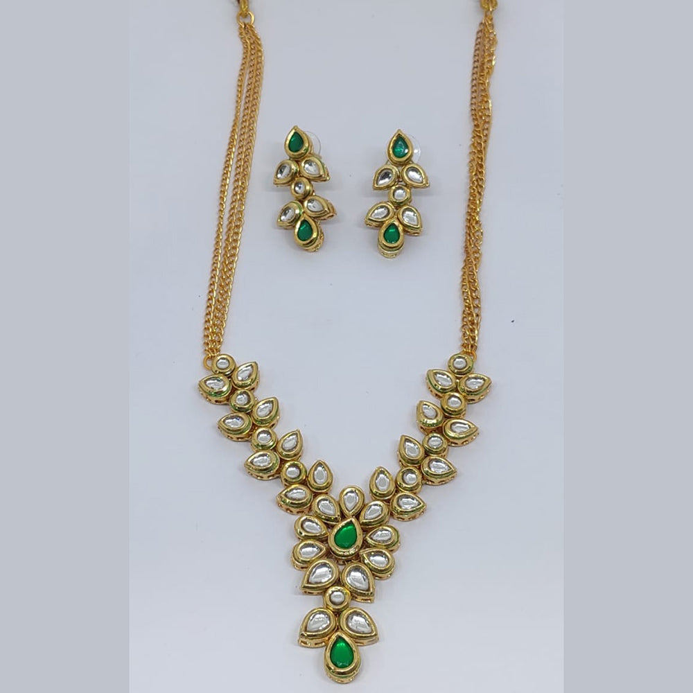 FS Collection Kundan Long Necklace Set