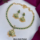 FS Collection Gold Plated Kundan Stone Necklace Set