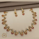 FS Collection Matte Finish AD Stone Necklace Set