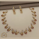 FS Collection Matte Finish AD Stone Necklace Set