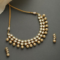 FS Collection Kundan Stone Necklace Set