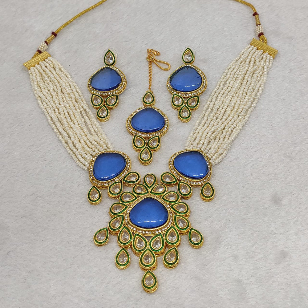 FS Collection Kundan Stone Necklace Set