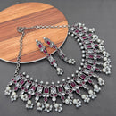 FS Collection Oxidised Plated Necklace Set