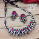 FS Collection Oxidised Plated Necklace Set