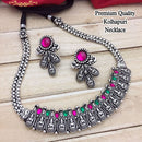 FS Collection Oxidised Plated Necklace Set
