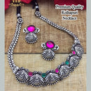 FS Collection Oxidised Plated Necklace Set