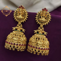 FS Collection Gold Plated Jhumki Earrings