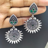 FS Collection Oxidised Plated Dangler Earrings