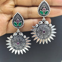 FS Collection Oxidised Plated Dangler Earrings