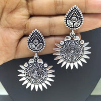 FS Collection Oxidised Plated Dangler Earrings