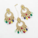 FS Collection Earrings & Maangtikka Set