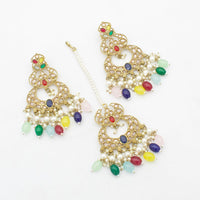 FS Collection Earrings & Maangtikka Set