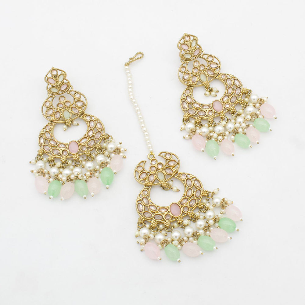 FS Collection Earrings & Maangtikka Set