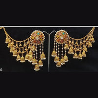 FS Collection Gold Plated Kanchain Earrings