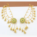 FS Collection Gold Plated Kanchain Earrings