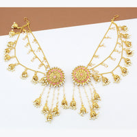 FS Collection Gold Plated Kanchain Earrings