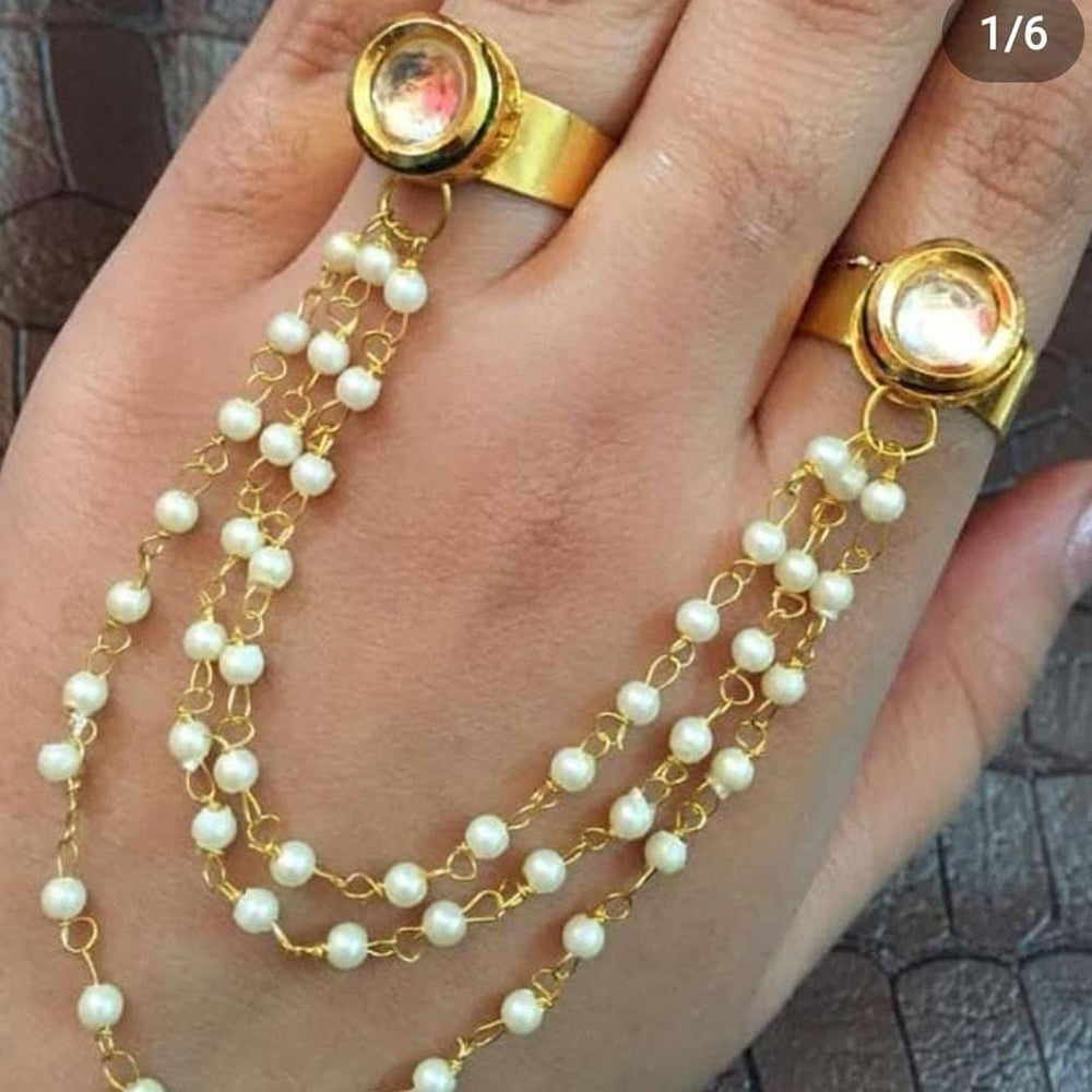FS Collection Gold Plated Double Ring