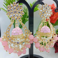 FS Collection Gold Plated Dangler Earrings