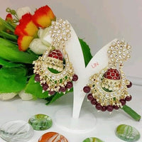 FS Collection Gold Plated Dangler Earrings