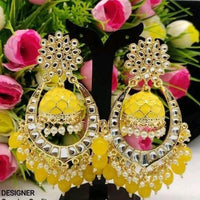FS Collection Gold Plated Dangler Earrings