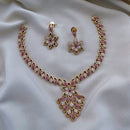 FS Collection Gold Plated AD Stone Necklace Set