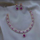 FS Collection Gold Plated AD Stone Necklace Set