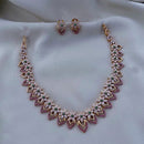 FS Collection Gold Plated AD Necklace Set