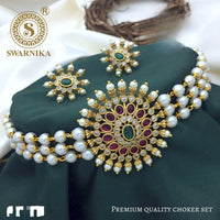 FS Collection Pearl Choker Necklace Set