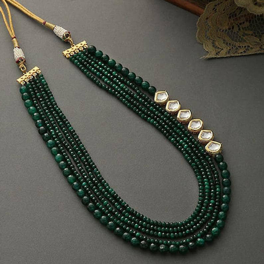 FS Collection Kundan & Moti Haram Necklace Set