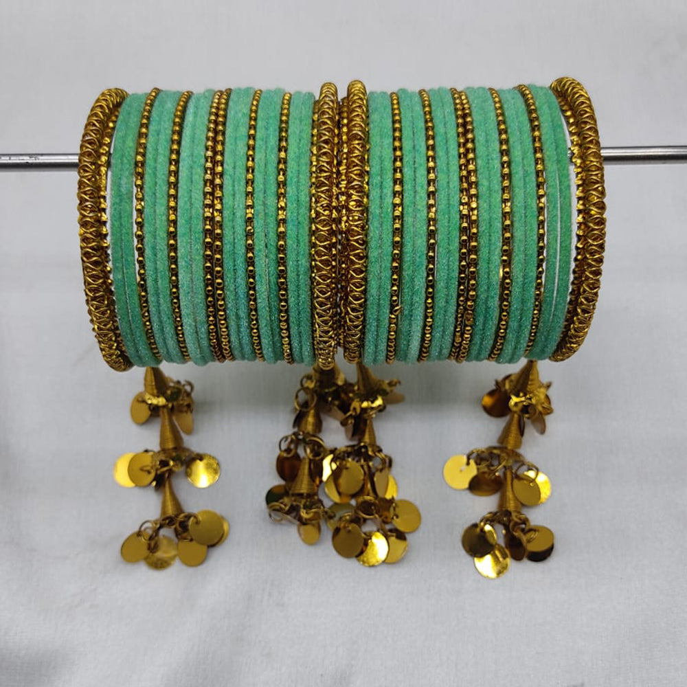 FS Collection Velvet Bangles Set